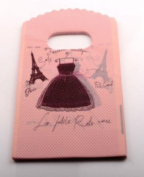 l bijoux poch200 pcs Paris Eiffel Tower Sacs en plastique Sac cadeau bijoux 9x15cm2455869