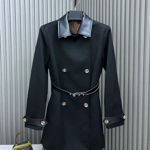 L Letter V Designer Dames Trench Coats Women Windscheper Jacket Losse riem vrouwelijke Casual Short Trenchs Coat