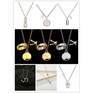 L ketting, modemerk ontwerper v ketting, vierkant, herdenkingsbelofte klassieke minimalistische stijl, vrouwelijke neutrale charme Boheemse ketting, beste cadeau