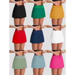 L jupe courte nouveau rythme à travers taille haute femmes Legging Shorts solide sport vêtements de sport culottes Leggings élastique Fitness dame Yoga court Te 68