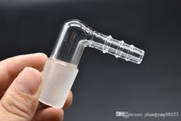 L épais capiteux 14mm 18mm adaptateur de fouet de vapeur en verre mâle 90 degrés adaptateur de coude en verre de vaporisateur extrême Q V-Tower pour bongs de conduite d'eau