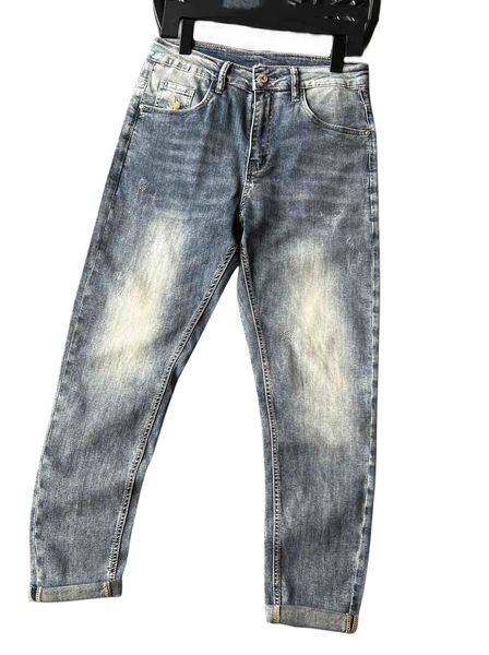 L U Jeans Denim Pantalons Jeans pour hommes Designer Jean Hommes Pantalon bleu haut de gamme Qualité Design droit Rétro Streetwear Pantalon de survêtement décontracté Designers Joggers Pant