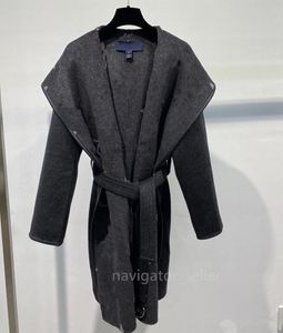 L Femmes Mélanges De Laine Veste Laine Lâche Pardessus À Manches Longues Dames Manteaux Manteaux D'hiver À Capuche Épais Manteau Chaud Imperméable Pardessus