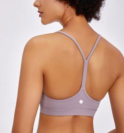 L005 couleur unie ButterySoft Yoga soutiens-gorge flux YBack soutien-gorge de sport femme Lingerie avec bonnets amovibles Sexy Tops4267744