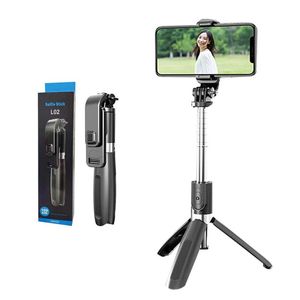 L02 Selfie Stick Telefoonhouder Monopod Bluetooth statief opvouwbaar met draadloze externe sluiter met winkelkast voor mobiele telefoon