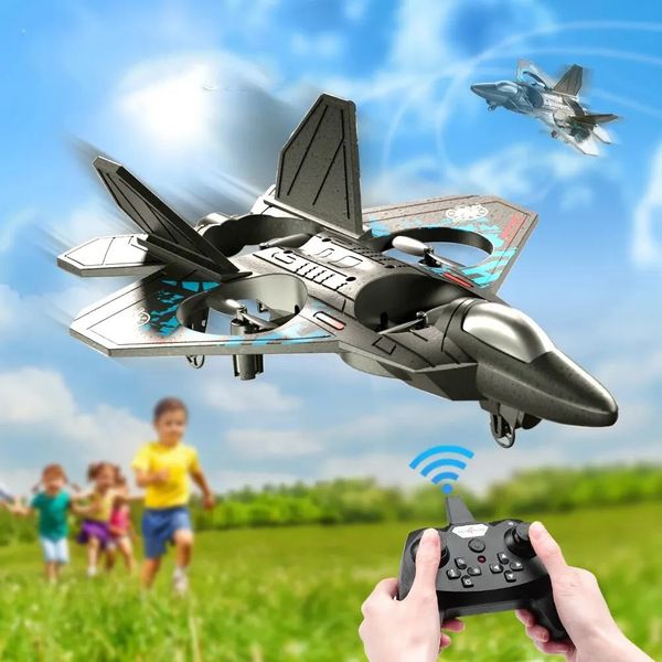 L0712 RC Plane 2,4g Remote commande Aircraft Gravity Senting Helicopter Glider avec des combattants en mousse EPP légers pour garçons Enfants 240429