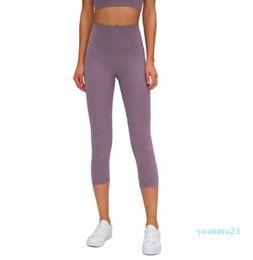 L102 femmes serré sport Capri Sexy Yoga ventre contrôle Legging 4 voies tissu extensible Non transparent qualité fintess pantalon