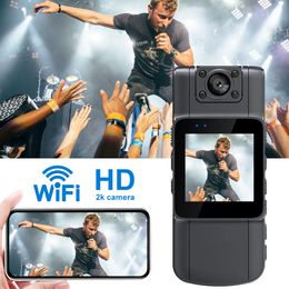 L11 2K Body Camera Infrarood Night Vision Full HD Mini Camera 130 ° Wijd hoeklens 180 ° instelbaar voor wetshandhavingsbeveiliging