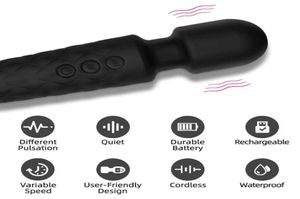L12 Massageur Sex Toy 20 vibrateur puissant pour les femmes G Spot Av Magic Wand Clitoris Stimulator Dildo vibrant Coup3488467