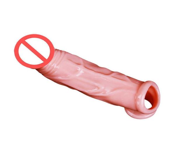 L12 Juguetes Massagers Sexo Adulto Extender el pene Adjunto Manga reutilizable del pene para hombres Red de la extensión del anillo de pollas Producto 8362119