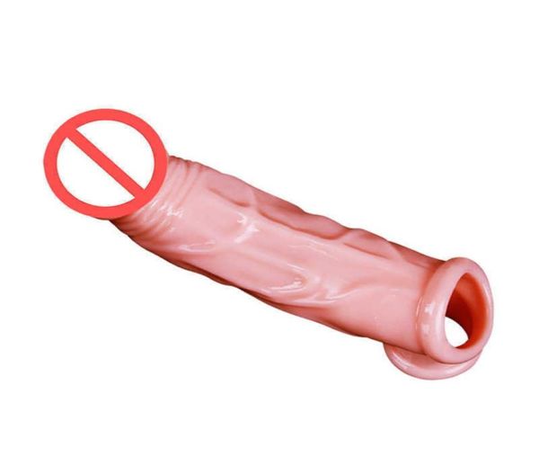 L12 Juguetes Massagers Sexo Adulto Adulto Extender el extensor Manga reutilizable para hombres Extensión Anillo de gallo Producto Producto de parejas1502629