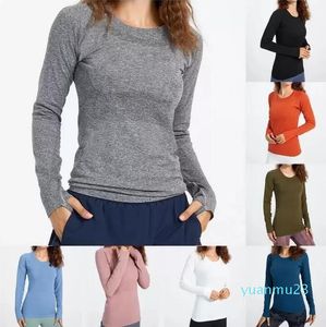 l12 Ropa de yoga para mujer Swiftly Tech señoras camisetas deportivas traje de manga larga Camisetas tejido que absorbe la humedad alta elasticidad fitness