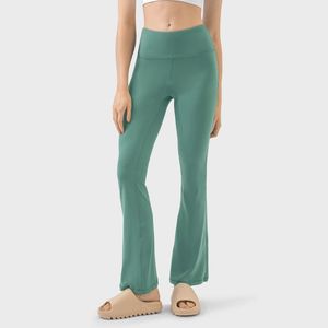 L204 Leggings de yoga pour femme - Pantalon évasé taille haute - Pantalon de sport avec poche à la taille - Collant de course - Pantalon de sport de fitness - Coupe ajustée pour les déplacements