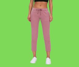 L21 Pantalon de yoga pour femme, élastique, respectueux de la peau, tenue avec cordon de serrage à la taille, sport et loisirs, évacuant la transpiration, jambe droite pour jogging de fitness6353546