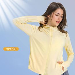 L225 Vêtements de protection solaire à séchage rapide pour femmes UPF-Vêtements de protection solaire en plein air Ice Silk Rashguard