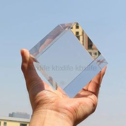 L30 30mm/50mm/Cuboid Crystal Cube Kunstmatig Kristal Creatief Po Prisma Transparant Geen Kleuren En Regenbogen 231229
