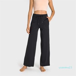 Pantalones de pierna ancha L336 de tiro alto, pantalones de Yoga Loungeful, pantalones de chándal con sensación de desnudo, pantalones de chándal cómodos, pantalones transpirables