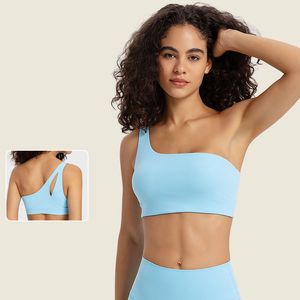 L369 SPR SPR rayé CIBBED ASYMETRICAL YOGA TOPS ONE STRAP STRAP TUPS AMOVABLE CUPS SPORTS BRAS MODE SOUS-WEMPS TERM