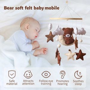 L40p mobiles # bébé en bois hochet en feutre bousculature lit mobile lit suspendu pour nouveau-né bébé 0-12 mois