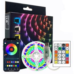 L6 Télécommande Smart Light strap 5050 Rgb 5v Usb Kit Complet 5m 30d / m Flexible Bluetooth led Tv Rétro-éclairage Tira De Led Tape Strip Lights