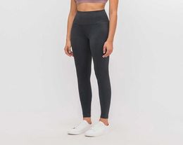 L85 Matériel nu Femmes pantalons de yoga Couleur unie Sports Gym Wear Leggings Taille haute élastique Fitness Lady Collants globaux Workout9211808