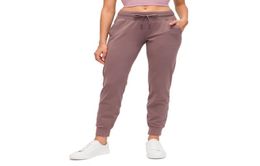 L89 Spandex Yoga Jogger Pantalon Push Up Sport Femmes Fitness Collants avec Poche Femme Taille Haute Legins Joga Drop nu wor1815660