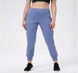 L9 Effen Kleur Skinful Legging Naaktheid Losse Studio Yoga Broek Gymkleding Dames Hoge Taille Negen Capri's Elastische Cropped Legging6453322