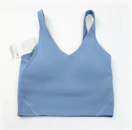 L90333 Nouvelle tenue de yoga U Type Back Align Tops Tops Gym Vêtements Femmes Casual Runny Nude Sports Sports Bra Fiess Beautiful Sous -wear Viest Shirt Sale