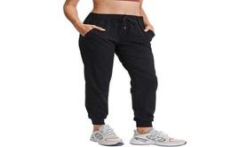 L96 Classic Jogger Yoga Jogging kleding Trainingsbroek Drawcord Elastische taille met pocket sweatwicking voor fitnessdansende leisu4871811