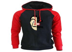 La Casa de Papel Designer Hoodies Coss Sweatshirt Men039s Raglan Raglan The House of Paper Hoody Men Outumn Track1215014