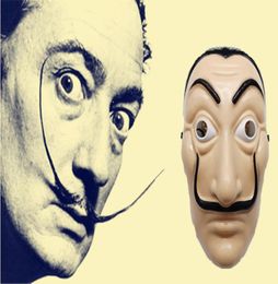 La Casa de Papel Full Face Mask Plastic Salvador Dali Costume Movie Mask voor realistische Halloween Party Night Club9719120