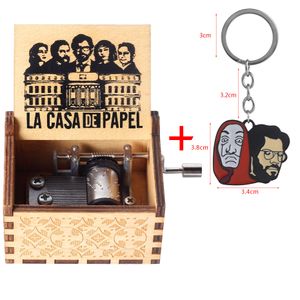 La Casa De Papel Print Music Box con Bella Ciao para hombres Mujeres Money Heist The House of Paper Print Musical Hand Crank