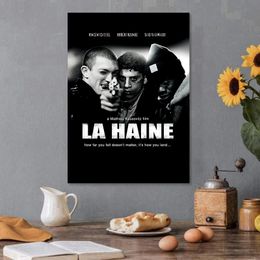 La Haine 1995 Films Imprimés The Hate Vintage Affiche Français Drame criminel Film Wall Art Picture Toile peinture de chambre à coucher