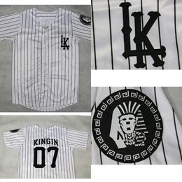 LA LAS LISTA KINGS KINGIN Jersey Doble Ed White Envío blanco Jerseys de béisbol de alta calidad