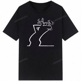 La Linea De Lijn Osvaldo Cavandoli TV Mannen Vrouwen Stijl Streetwear Tee Fi Cott T-shirt Ronde Hals Casual zomer Camiseta L5jO #