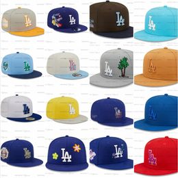 LA Men's Snapback Hat Los Angeles Flowers Caps Red New Team Sport Sport Baseball Sombreros Ajustables de Ed Hearts Series Love Hustle SU01-04