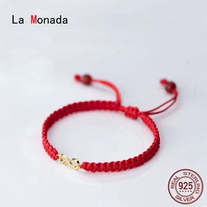 La Monada huit fils rouges pour la main femmes Bracelets 925 en argent Sterling femmes corde Bracelet 240315