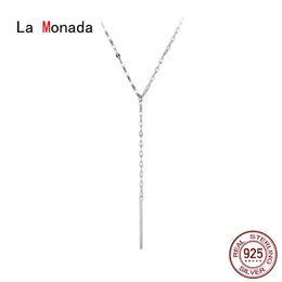 La Monada gland chaîne en argent collier pour femmes mode minimaliste argent 925 bijoux sur le cou longues femmes colliers Q0531