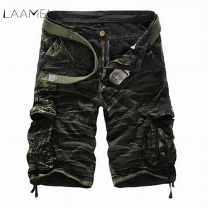 Laamei Camouflage Camo Cargo Hommes Nouveau Casual Mâle Lâche Travail Shorts Homme Militaire Pantalon Court Plus La Taille Pas De Ceinture Q190427