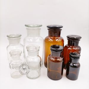Laboratoire 30 ml-1000 ml bouteilles de réactif en verre transparent / brun