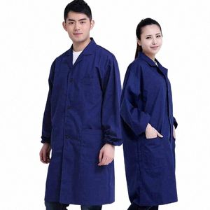 blouse de laboratoire bleu femmes hommes fournitures de laboratoire femmes hommes uniformes médicaux lg manches robes médicales uniformes de travail AA875 w74J #