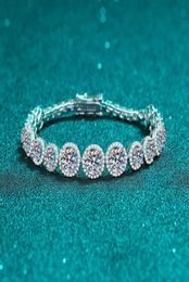 Bracelet de tennis en diamant créé en laboratoire S925 Gifts de bijoux Silvervvs1 pour les femmes 10cttw Gemstone Moisanite Chain Bracelets8760476
