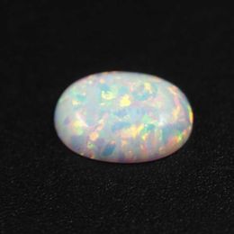 Lab gecreëerd opaal edelsteen ovaal 18x13mm wit blauw opaal flatback cabochon kralen steen voor ring maken H1015