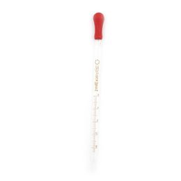 Lab levert 0,5 ml/2 ml/3 ml transparante rode rubberen kop glazen druppelaar pipet pipet met schaallijn