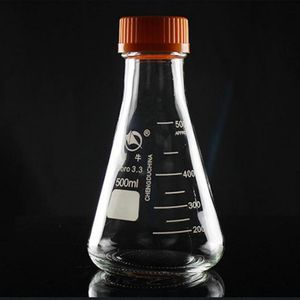 Lab Levert 250 ml Tot 2000 ml Hoge Borosilic Glas erlenmeyer Met Spiraal Hals Driehoekige Temperatuurbestendig Chemie Tests