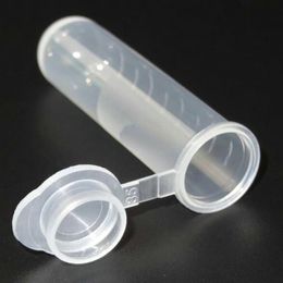 Fournitures de laboratoire 300pcs 5 ml en plastique clair test centrifugeuse EP tubes bouchon à pression flacons échantillon laboratoire conteneur laboratoire école test253I