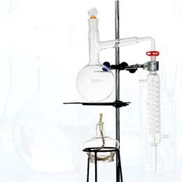 Fournitures de laboratoire Instrument de verre expérimental distillateur fleur pétale Purification huile essentielle raffinage 500 ml