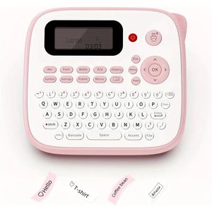 Étiqueteuse portable D210S, clavier QWERTY, touches à une touche, étiqueteuse portable facile à utiliser avec recharge et adaptateur pour étiqueteuse