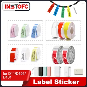 Label Maker Tape Sticker Officiële Papierrol Vervanging Voor NIIMBOT D110 D11 D101 Thermische Printer Waterdicht Scheurvast Kleurrijk