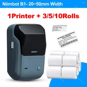 Étiquette d'autocollant Bluetooth Imprimante Adhesive Thermal Barcode Paper Roll for Clothing Hangtag Labeller comme B21